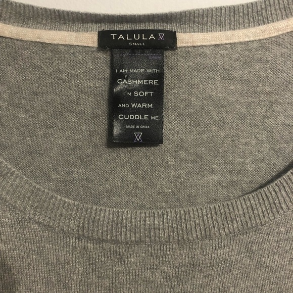ARITZIA TALULA Cashmere Blend Scoop Neck Sweater in Grey - Picture 4 of 6